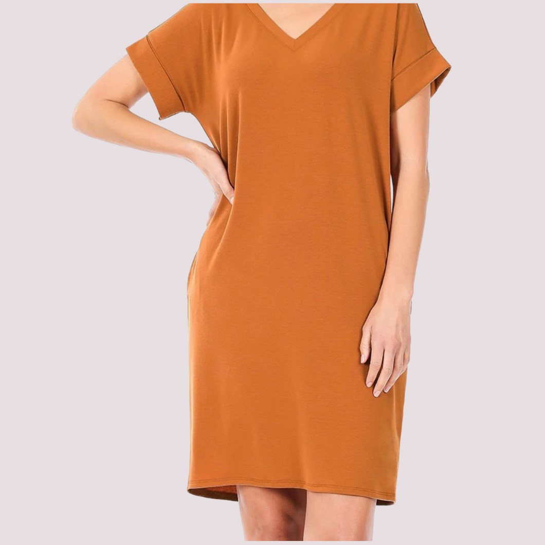 Plus Round Neck T-Shirt Dress